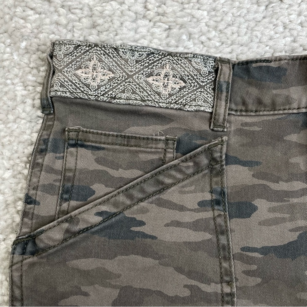 Anthropologie Mavis Pants Camo Utility Lace Feminine Military Sz 27 - Picture 7 of 9